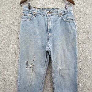 Vintage 1990's Levi's 550 Women's Relaxed Fit Tapered Leg Blue Jeans